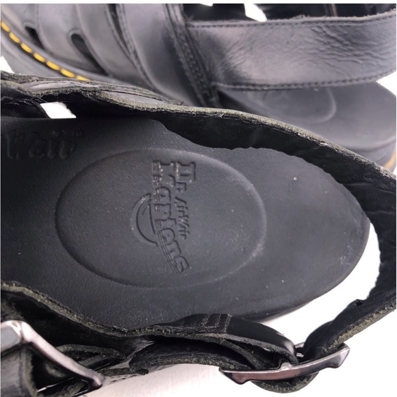 Dr. Martens 'Abel' Black Leather Fisherman Sandals 12 - Picture 11 of 11